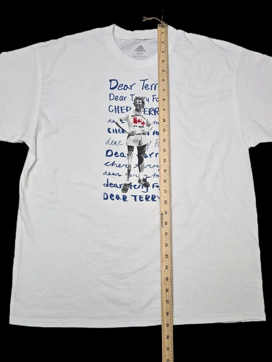Adidas Terry Fox Graphic T-Shirt White Men’s XL - Picture 6 of 6